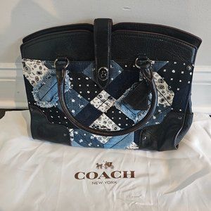 Coach denim patchwork purse